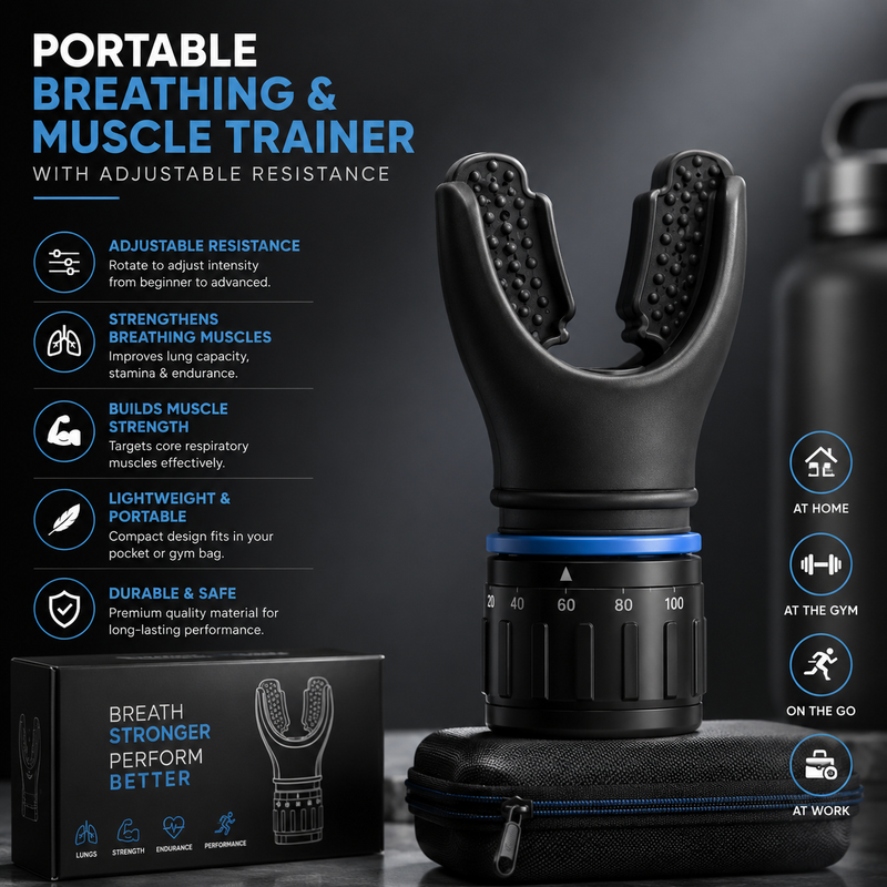 Portable Breathing & Muscle Trainer with Adjustable Resistance
