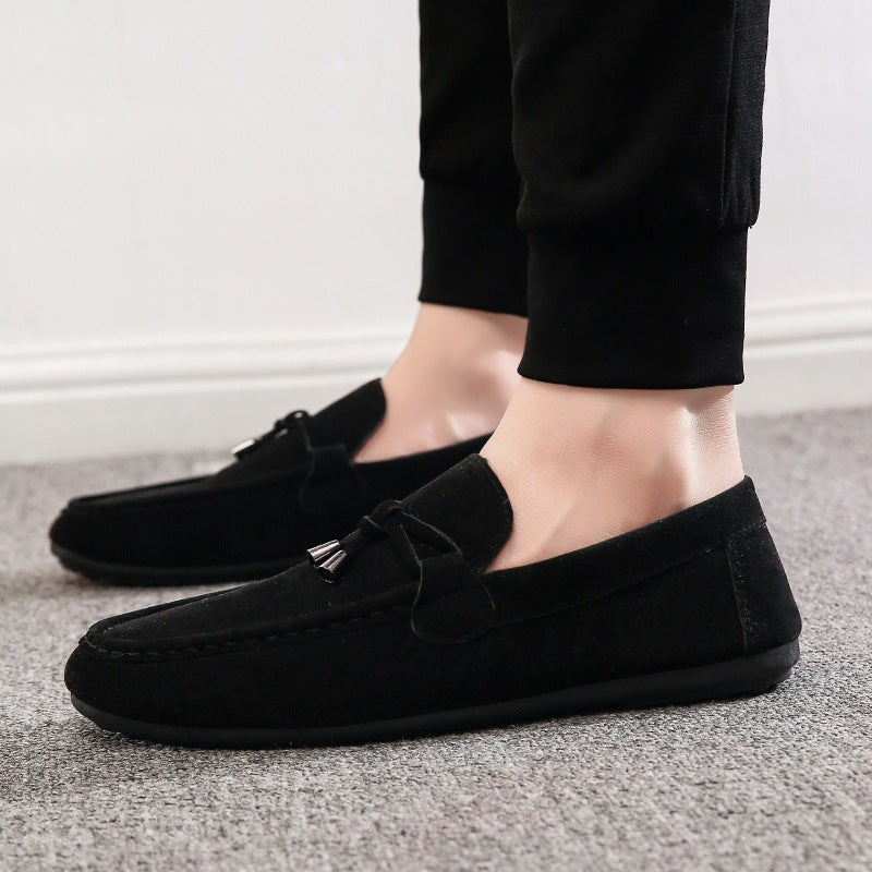 Men's Korean Style Loafers – Slip-On Casual Canvas Shoes for Everyday Comfort