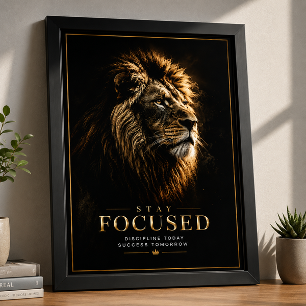 Framed Poster By Lion Focus – Premium Glossy Wall Art with 1" Frame