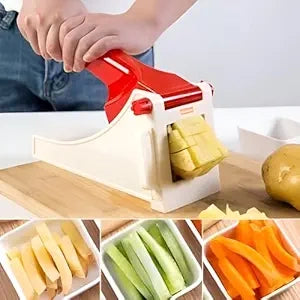Heavy Duty Vegetable Manual Chopper & Chipper with Container