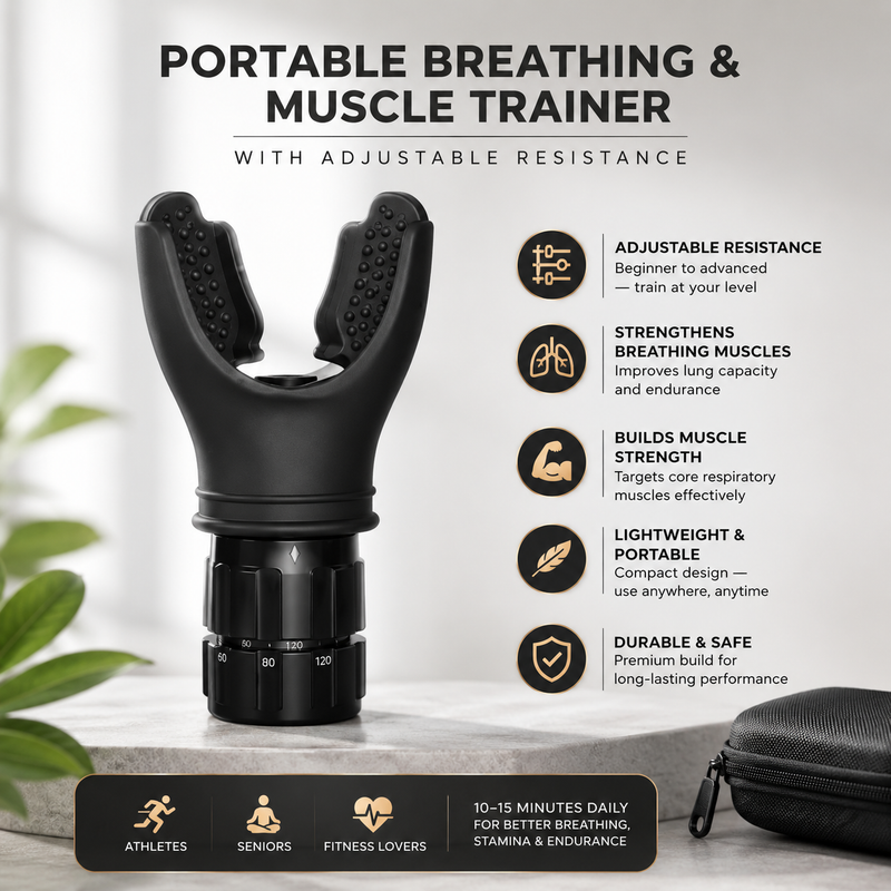 Portable Breathing & Muscle Trainer with Adjustable Resistance