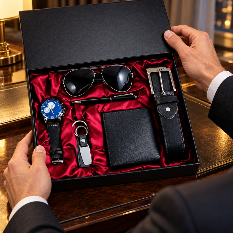 Men's Six-Piece Gift Box Set - Luxury Unboxing