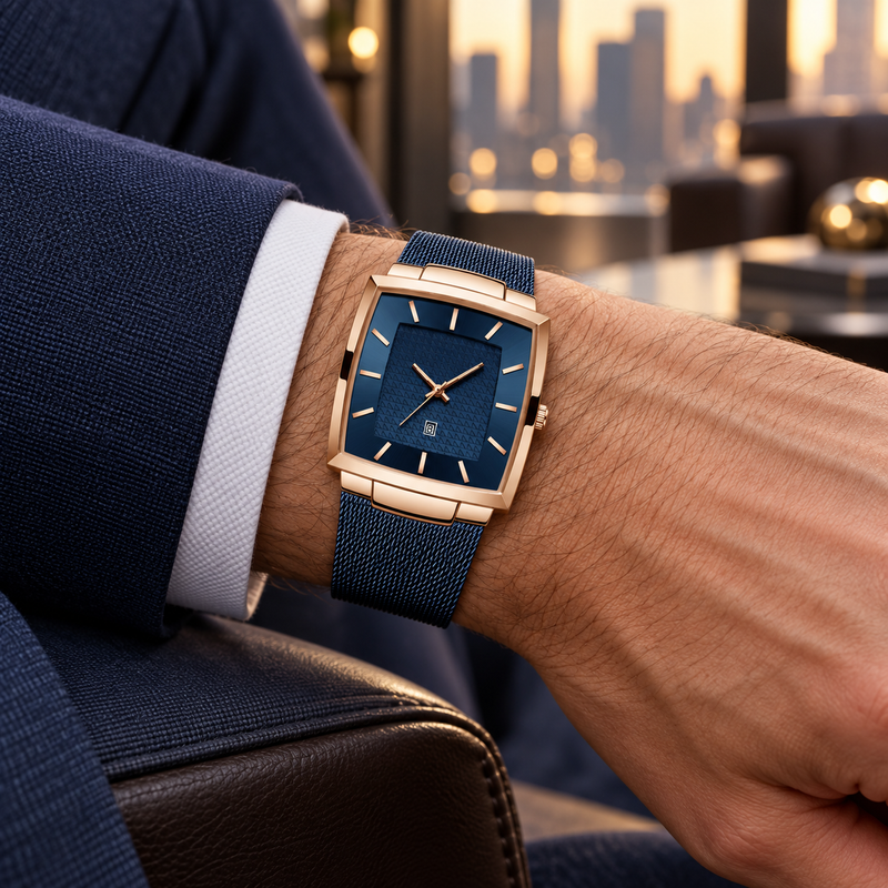 Mesh Strap Calendar Watch - Luxury Wrist Lifestyle