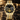 Multi-Dial Steel Watch - Full Gold Black Dial