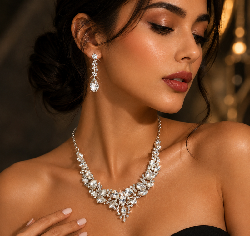 Rhinestone Jewelry Set