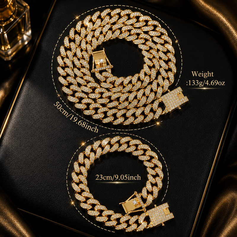 Rhinestone Watch & Jewelry Set