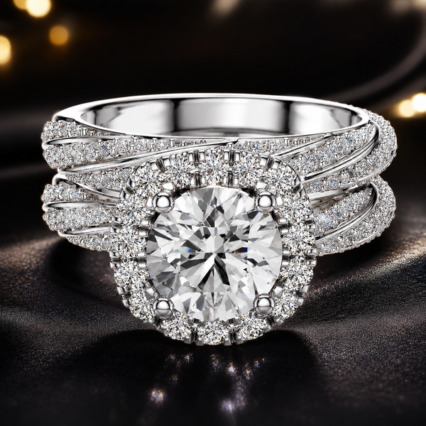 Diamond Halo Engagement Ring