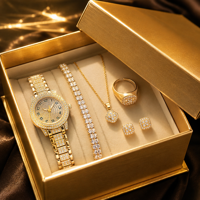 Women's Gold Diamond Bracelet Watch