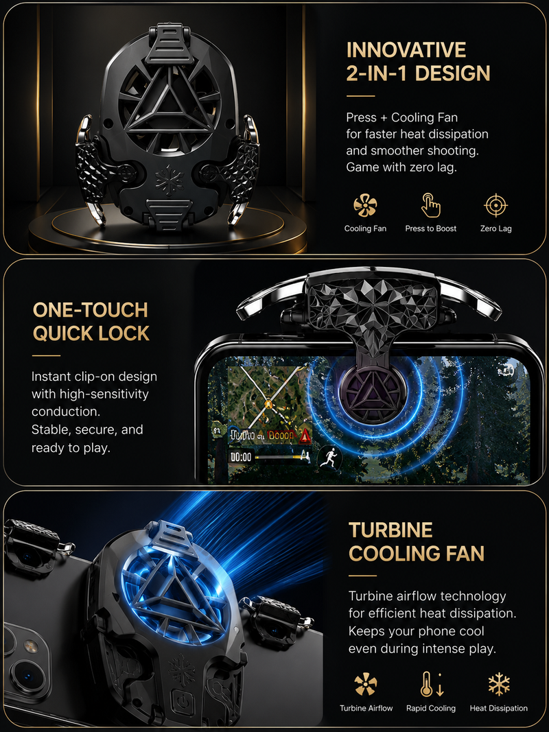 Z02 2-in-1 Cooling Fan & Gamepad