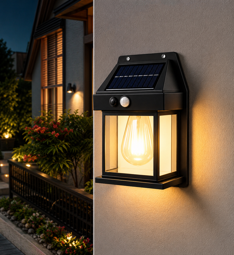Solar Motion Sensor Night Light - 206 LEDs | IP65 Waterproof | Wireless Outdoor Light