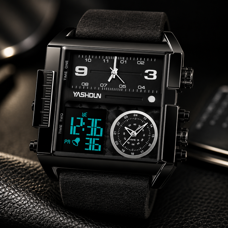 Men's Dual Display Sports Watch