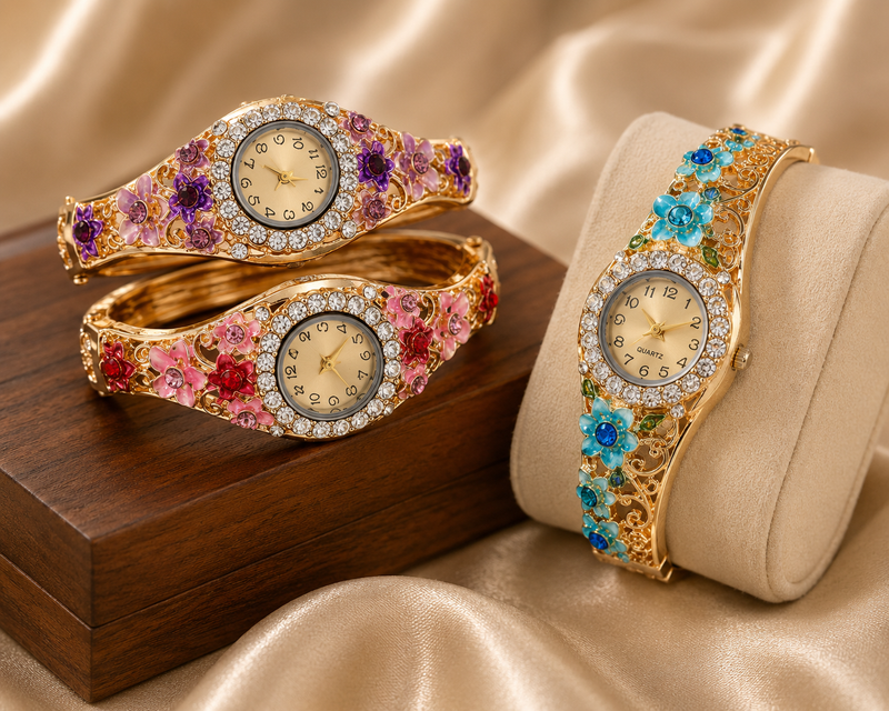 Flower Diamond Ladies Quartz Watch