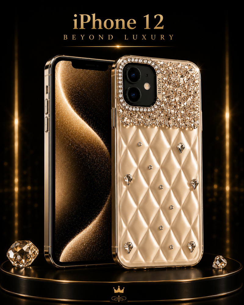 Luxury Rhinestone Diamond iPhone Case – Elegant Hard Shell Cover for iPhone 11 to 17 Series