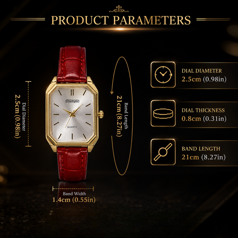 Women's Elegant Square Dial Watch