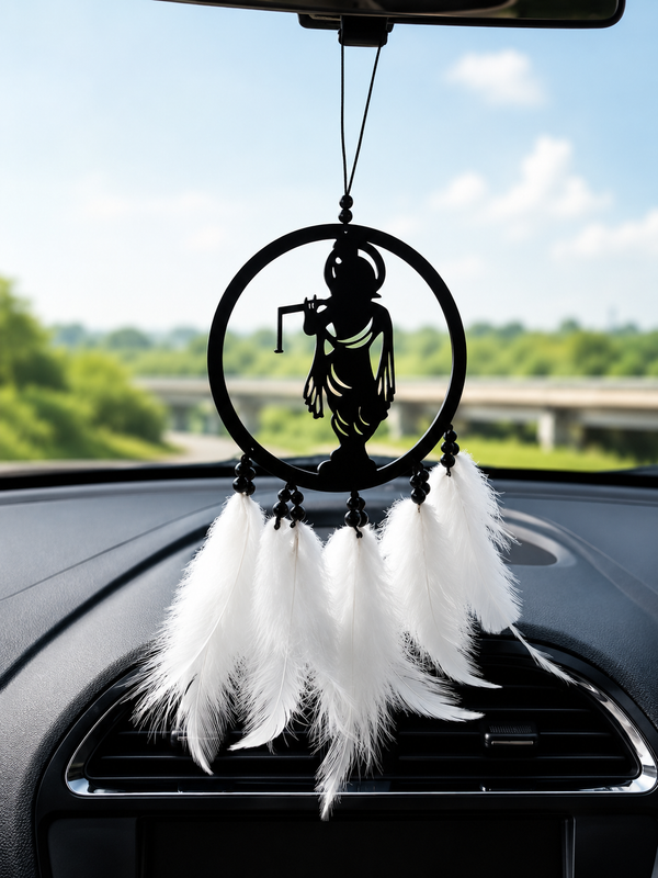 Handmade Car & Wall Hanging Decorative Showpiece – 22 cm Fabric Multicolor