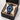Rotating wheel dial watch, blue leather strap and blue case, gift box