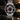 Rotating wheel dial watch, silver mesh strap and silver case