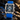 Square Case Sports Watch - Silver Case Blue Strap