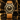 Suspended dial watch, brown leather strap and bronze case