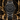 Suspended skull dial watch, black steel bracelet and black case